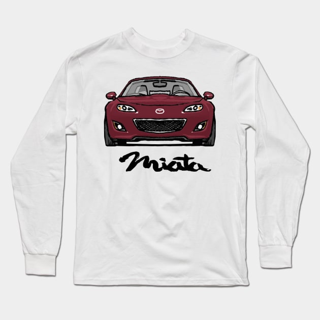 MX5 Miata NC2 Copper Red Long Sleeve T-Shirt by Woreth